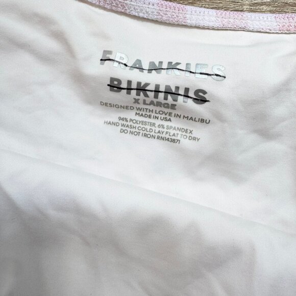 New Frankies Bikinis Cruise One Piece Swimsuit Check Gingham Pink White XL - Picture 3 of 10